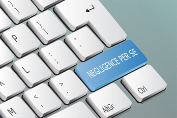 negligence per se on a key in computer keyboard